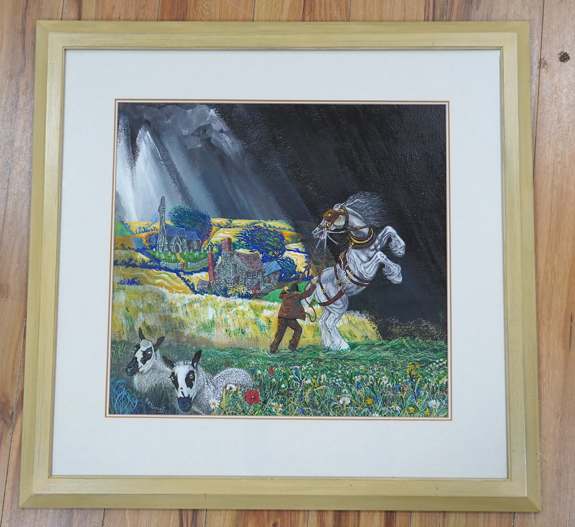 Peter R. Tarrant (b.1943), oil, ‘Landscape’, signed, inscribed label verso 1993, 50 x 53cm